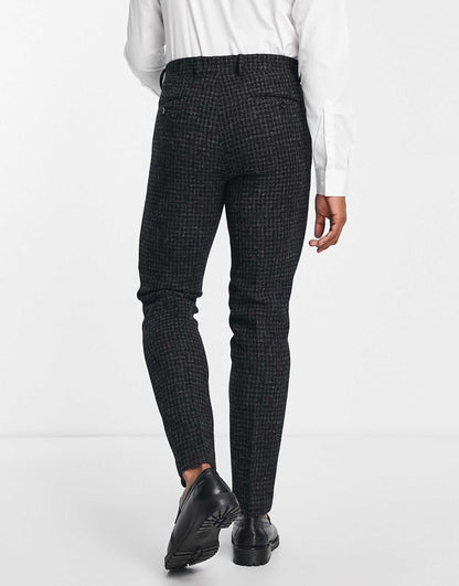 Harris Tweed Slim Suit Trousers