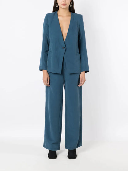High-Waisted Wide-Leg Trousers