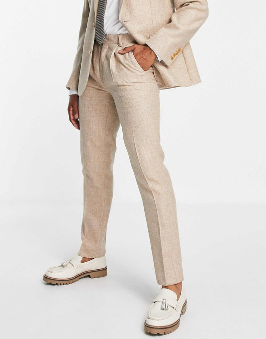 British Tweed Slim Suit Trousers