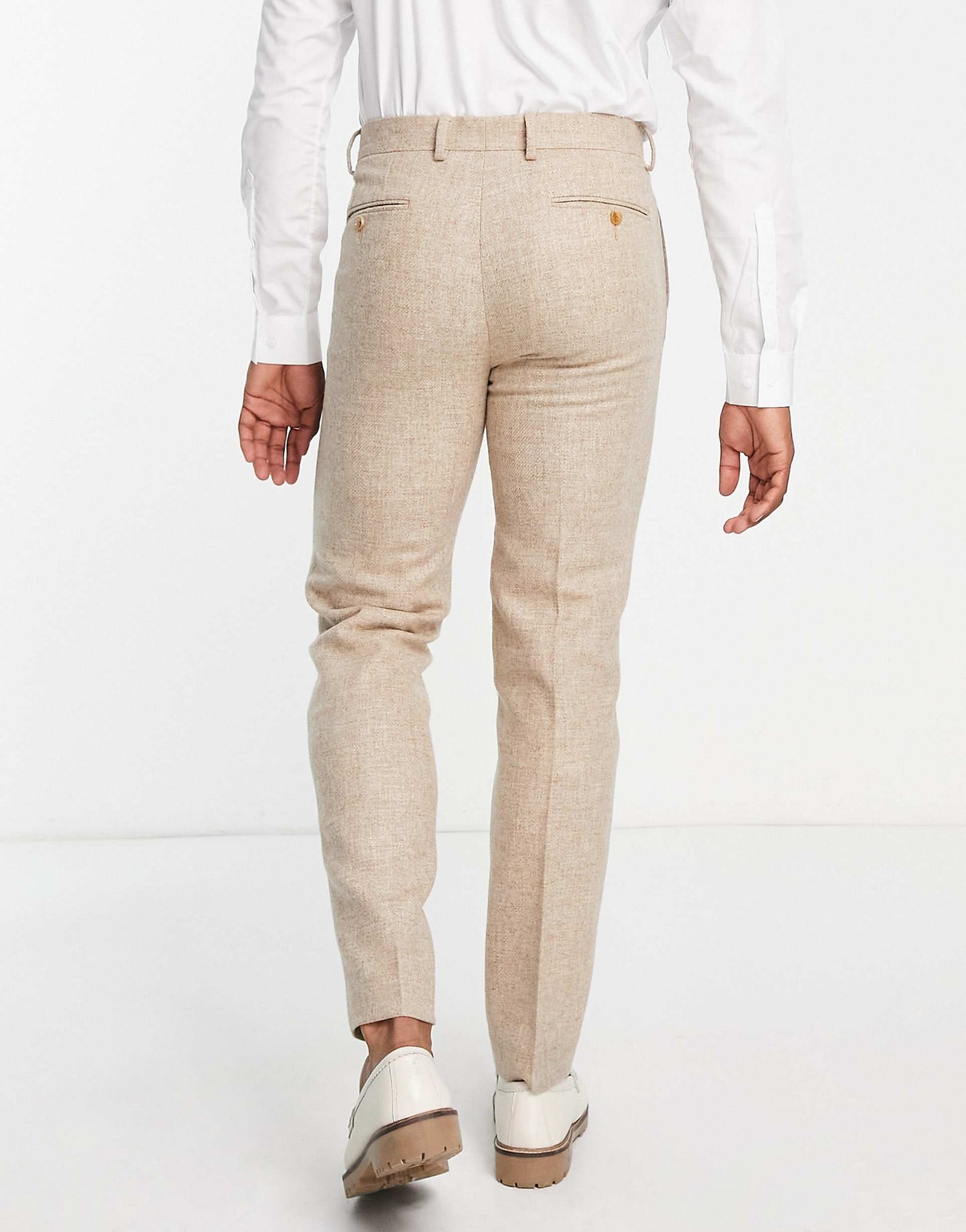 British Tweed Slim Suit Trousers