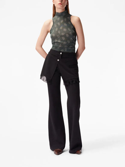 Layered Flared Trousers