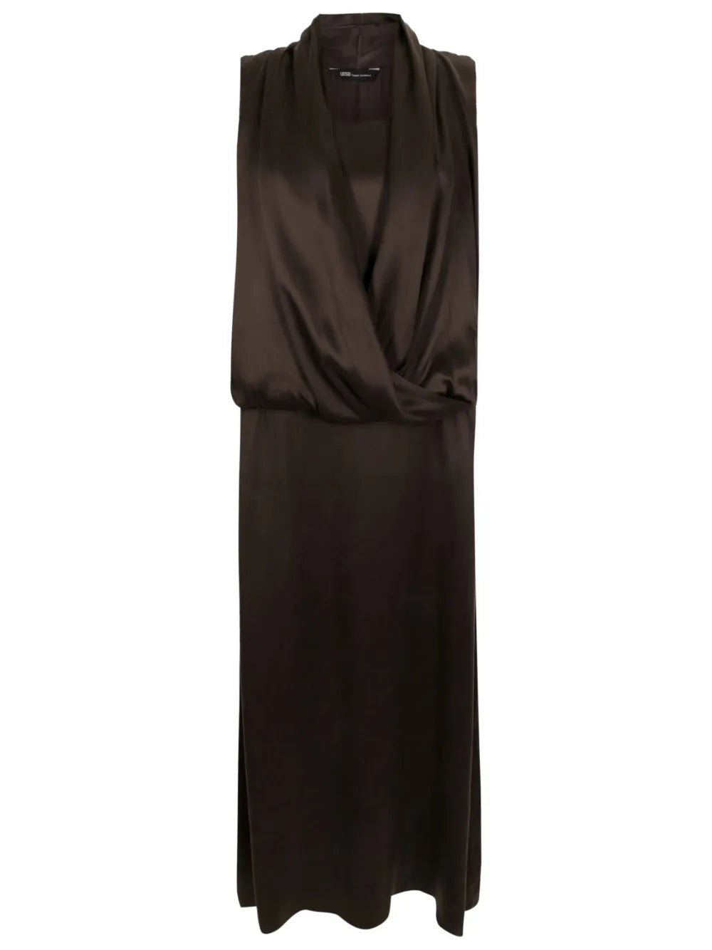 Draped-Detail Silk Dress