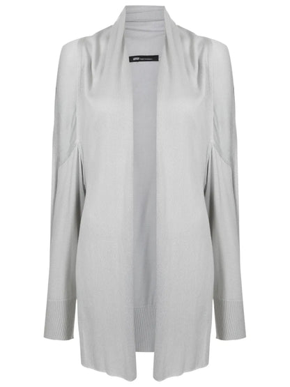 Draped Open-Front Cardigan