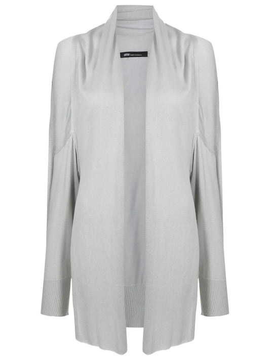 Draped Open-Front Cardigan