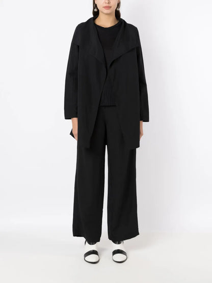 Tied-Waist Wide-Lapels Coat