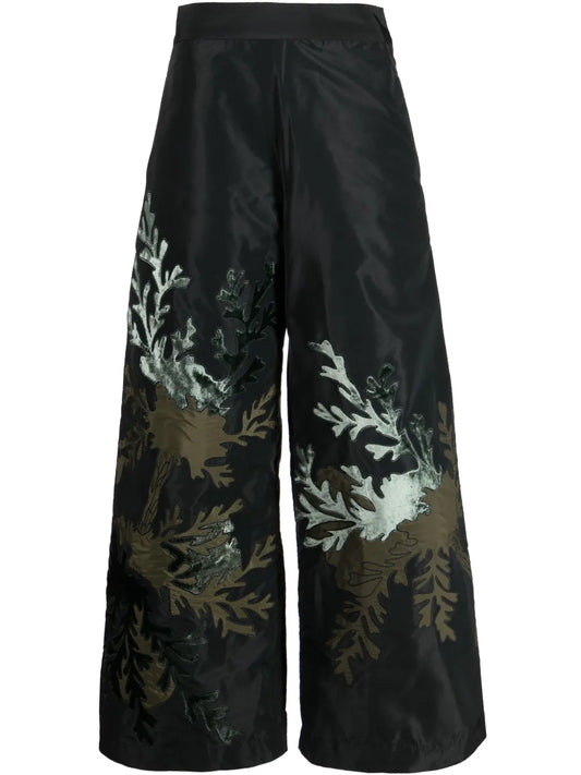 High-Waisted Wide-Leg Trousers