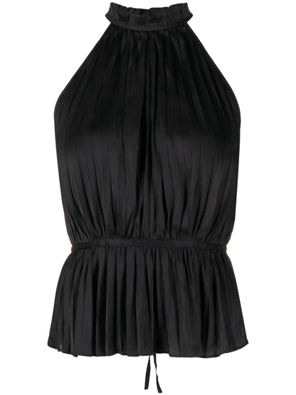 Pleated Satin Top
