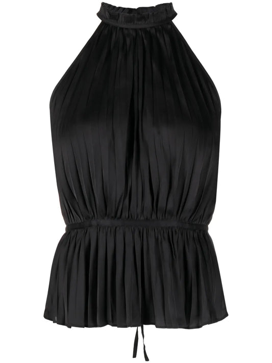 Pleated Satin Top