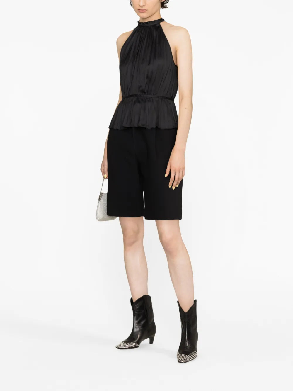 Pleated Satin Top