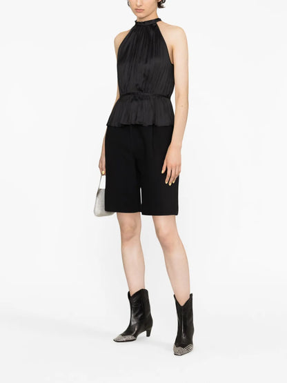 Pleated Satin Top