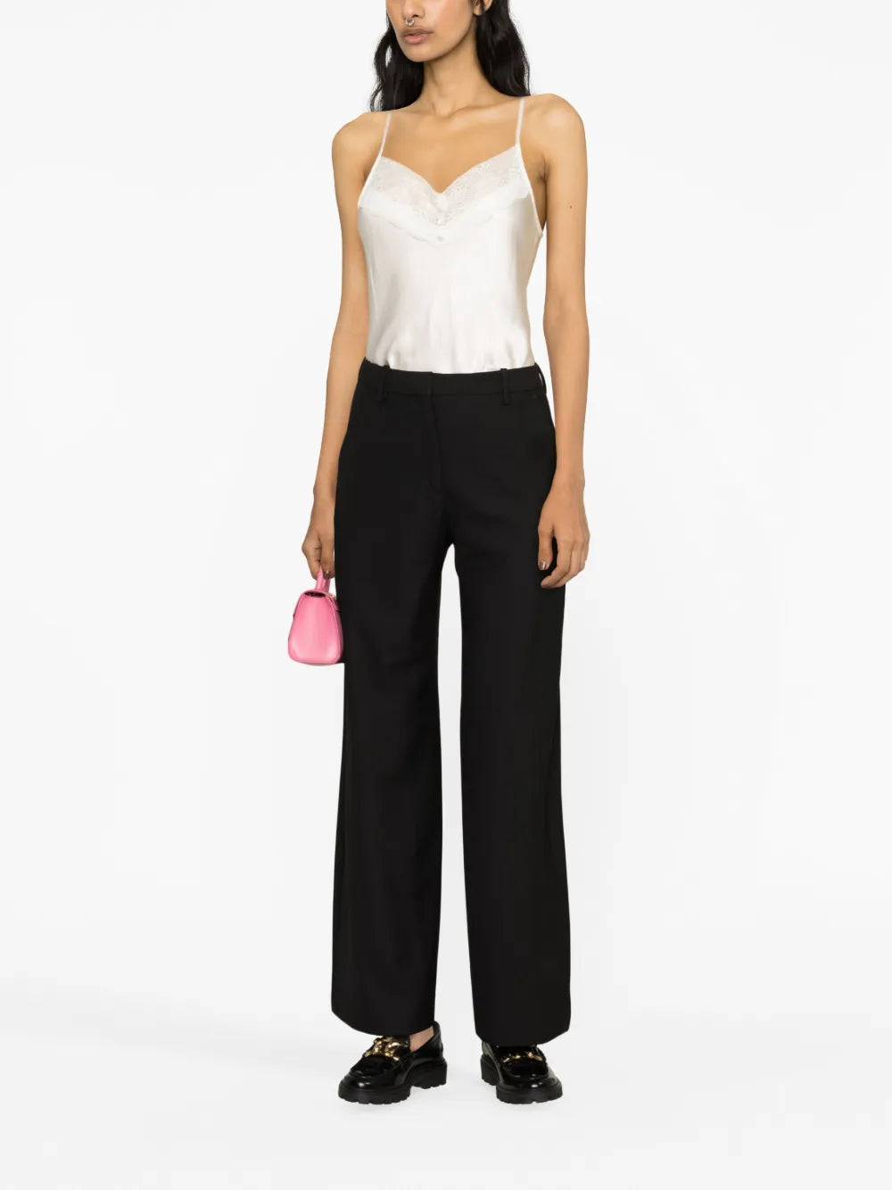 High-Waist Flared Trousers