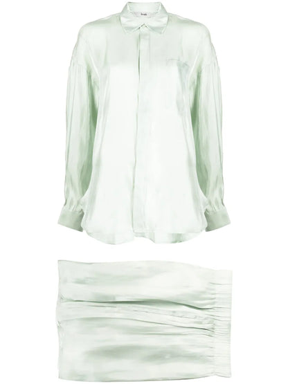 Satin Button-Up Shirt