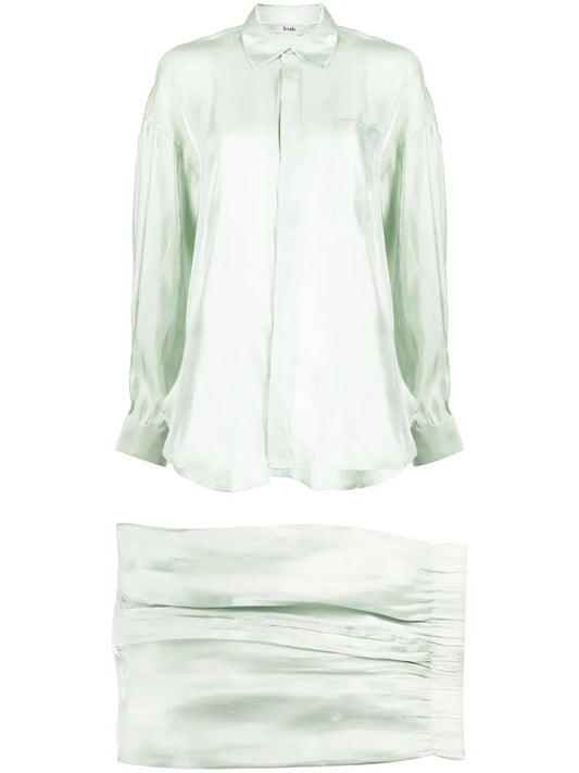 Satin Button-Up Shirt
