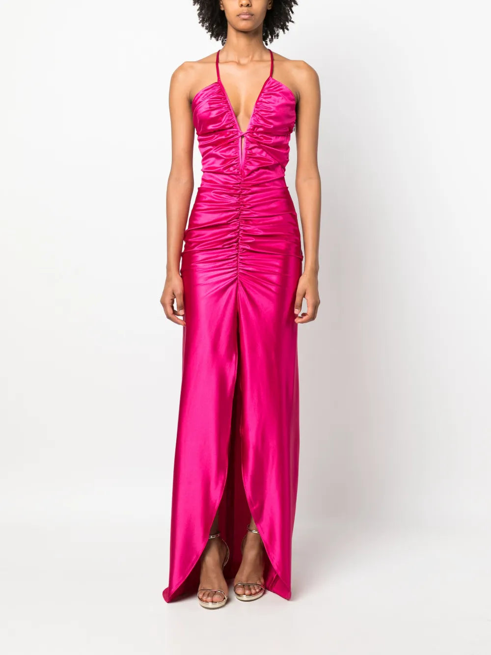 Pipa Satin Ruched Maxi Dress