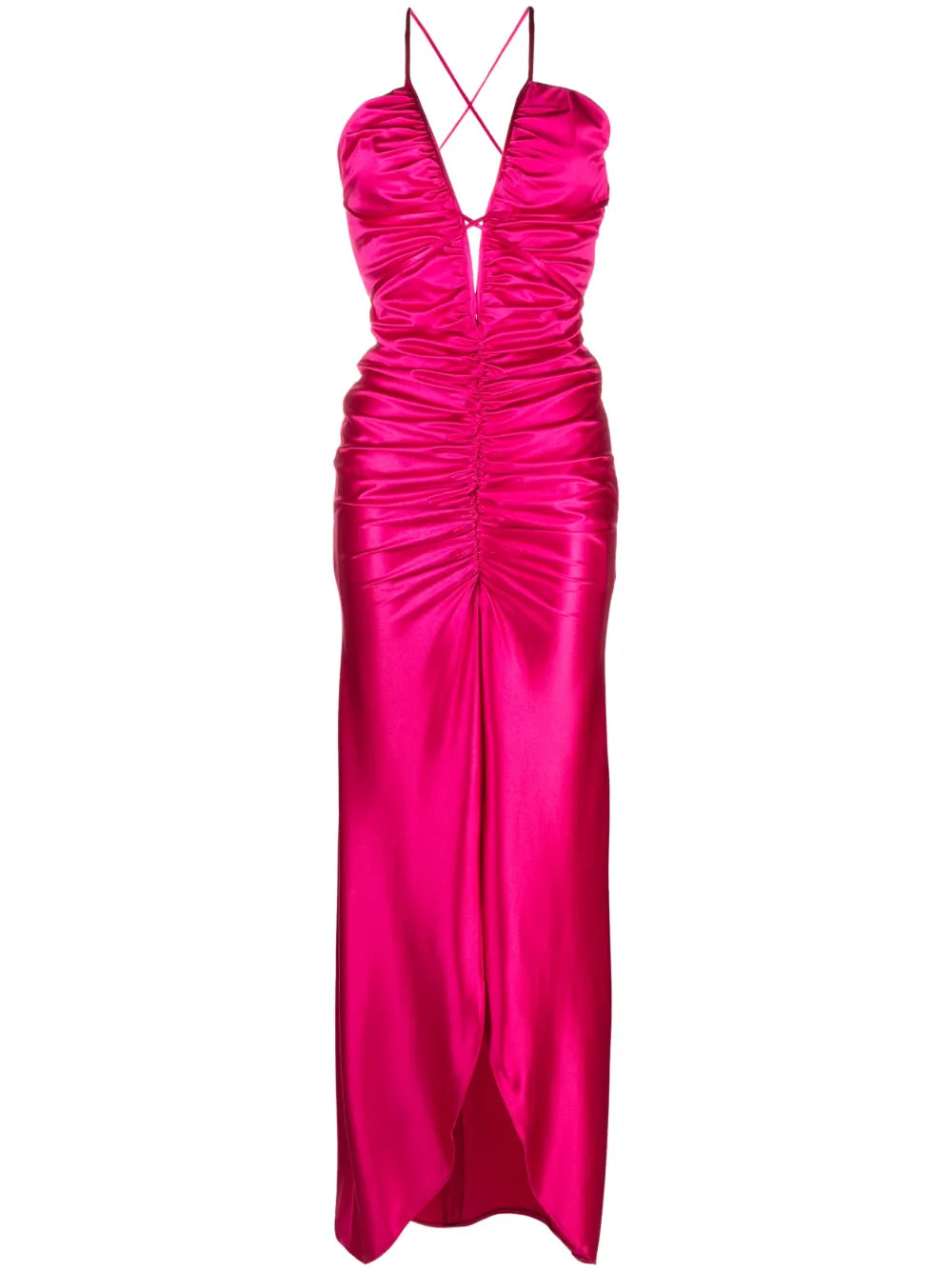 Pipa Satin Ruched Maxi Dress