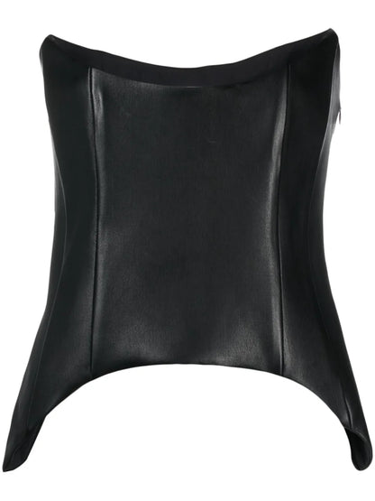 Leather Bustier Top