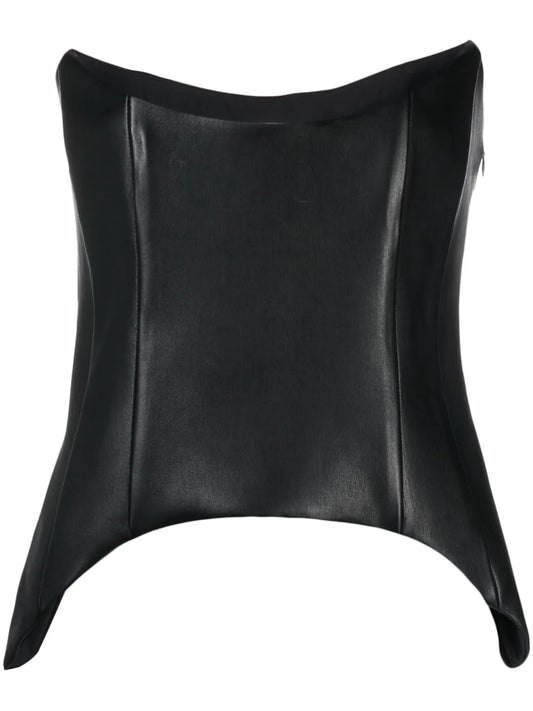 Leather Bustier Top