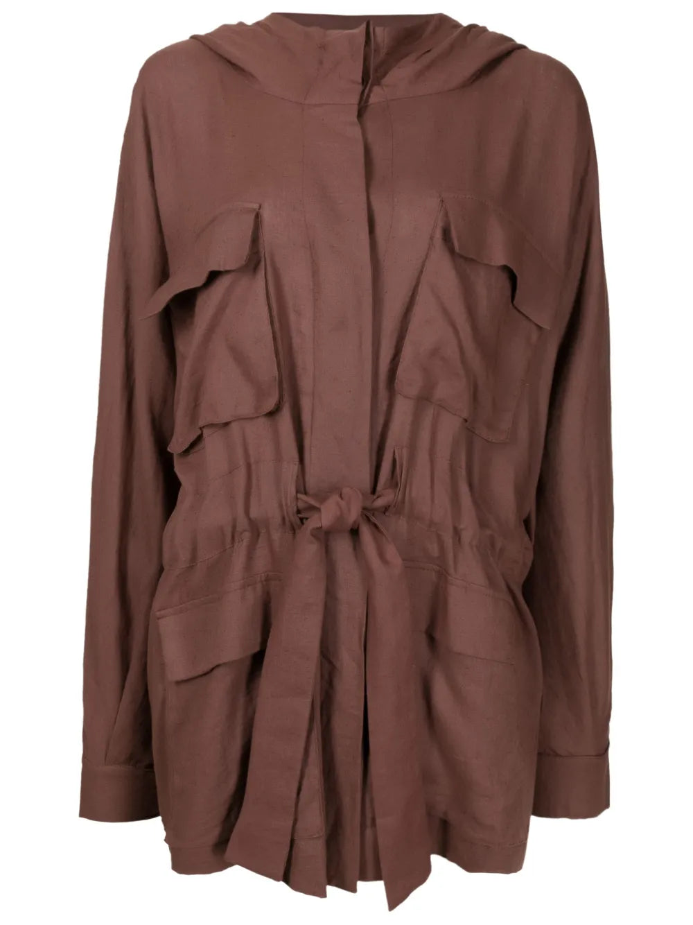 Drawstring Hooded Parka