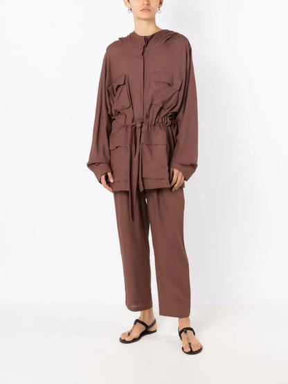 Drawstring Hooded Parka