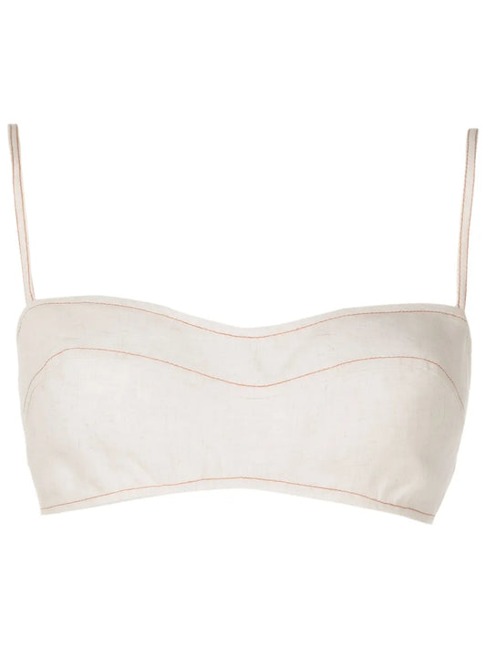 Contrast-Stitching Sleeveless Top
