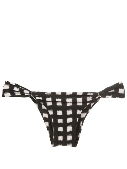 Vichy Check-Print Bikini Bottoms
