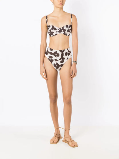 Puglia Abstract-Print Bikini Top