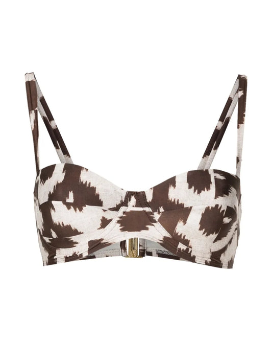 Puglia Abstract-Print Bikini Top