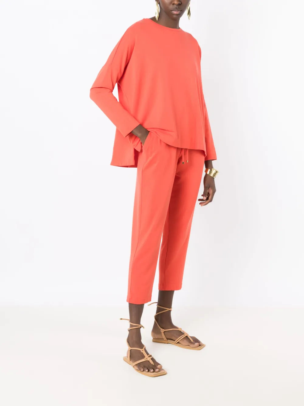 Drawstring Cropped Trousers