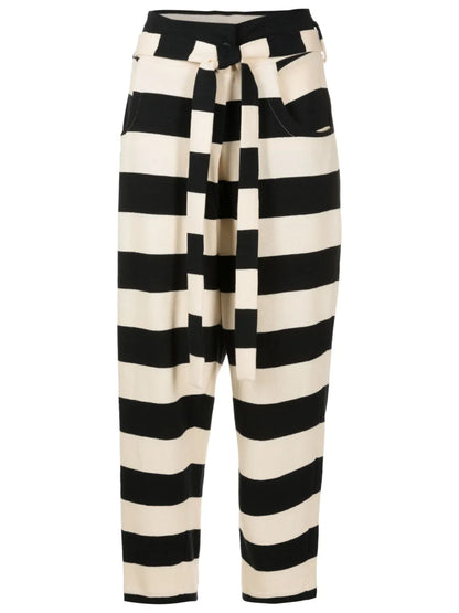 Striped Tapered Trousers