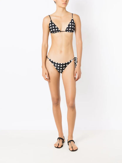 Vichy Side-Tie Bikini Bottoms