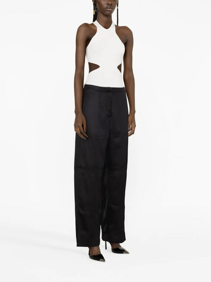 Low-Rise Straight-Leg Trousers