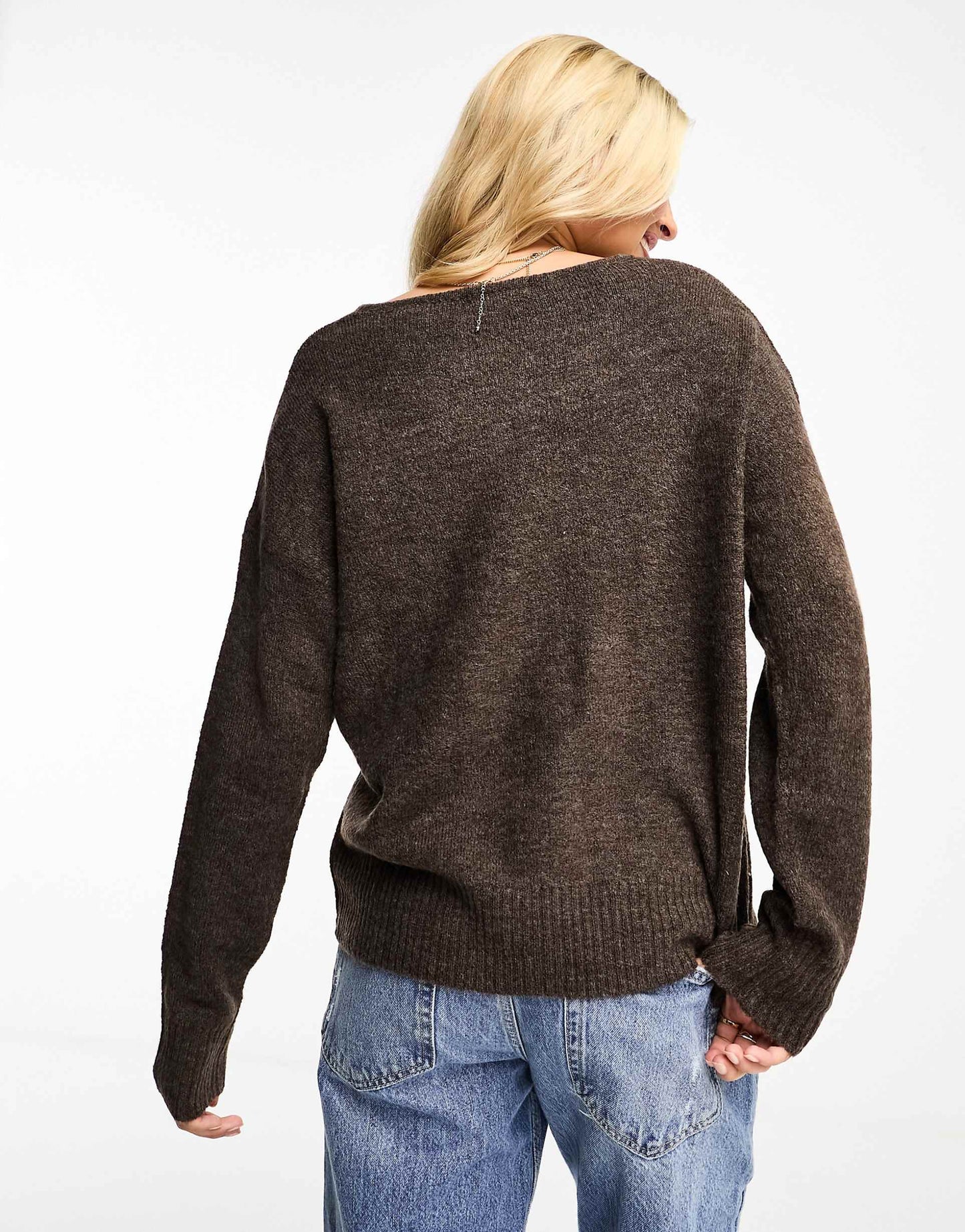 Knitted V Neck Jumper