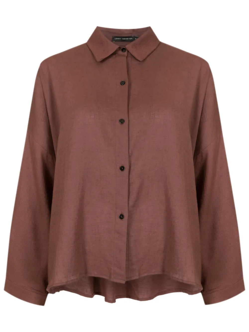 Classic-Collar Button-Up Shirt