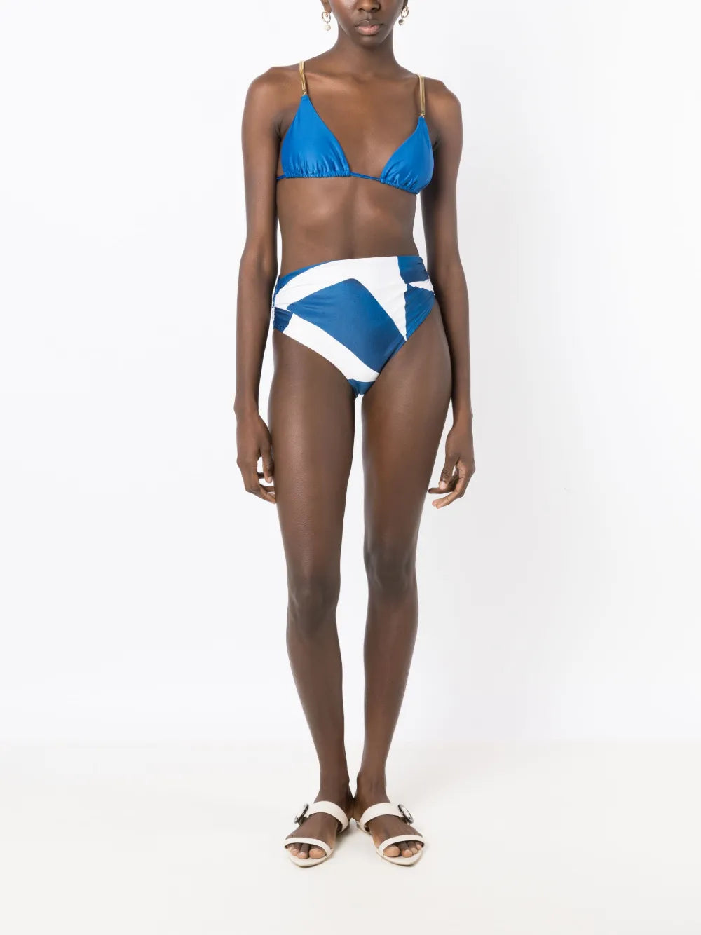 Chain-Link Triangle-Cup Bikini Top