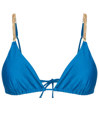 Chain-Link Triangle-Cup Bikini Top