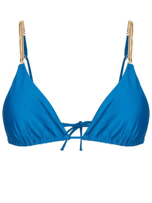 Chain-Link Triangle-Cup Bikini Top