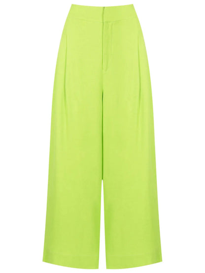 Wide-Leg Cropped Trousers