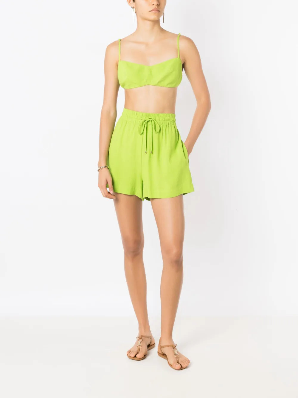 Elasticated-Strap Crop Top