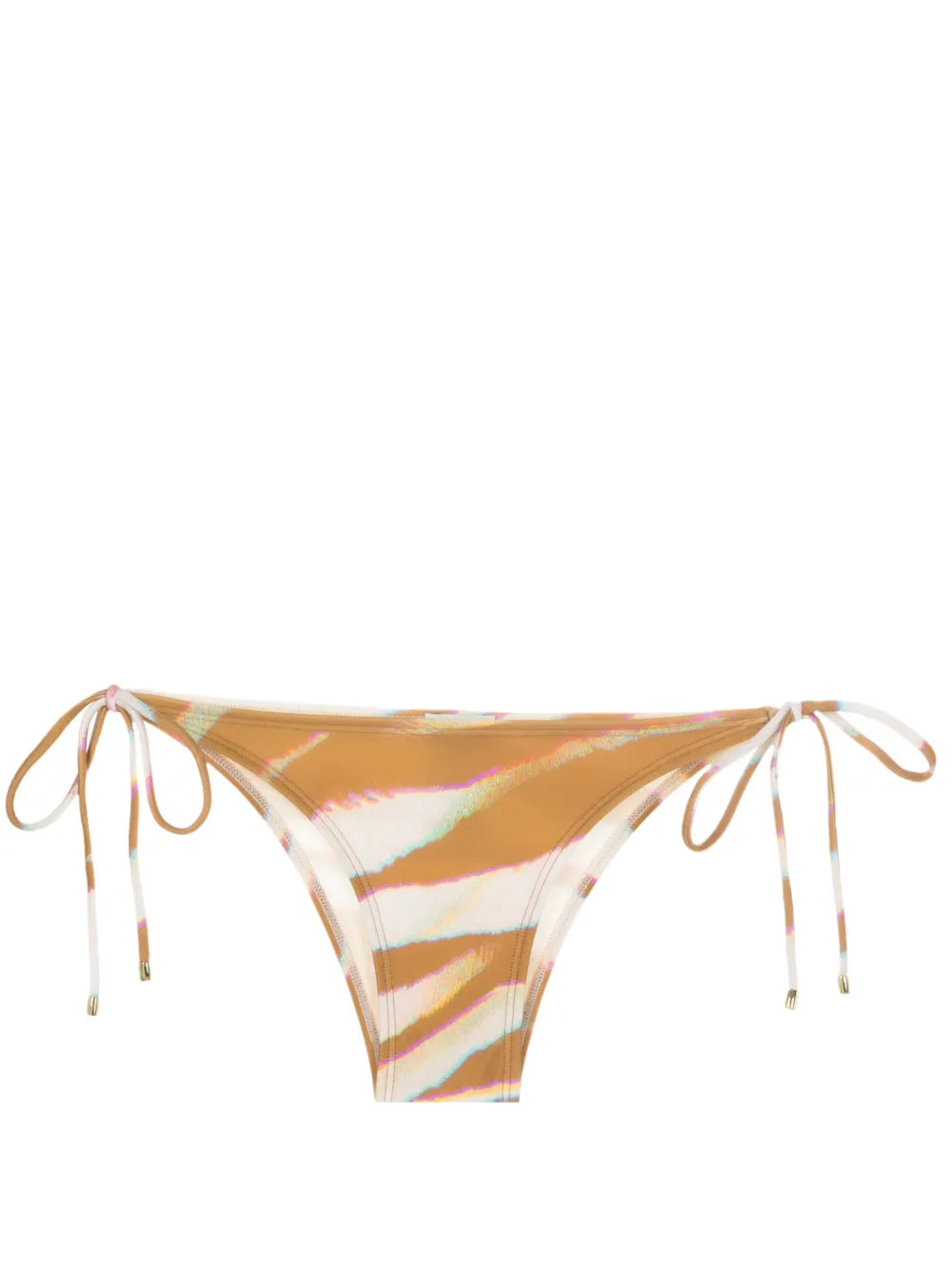 Animal-Pattern Side-Tie Bikini Bottoms