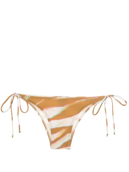 Animal-Pattern Side-Tie Bikini Bottoms