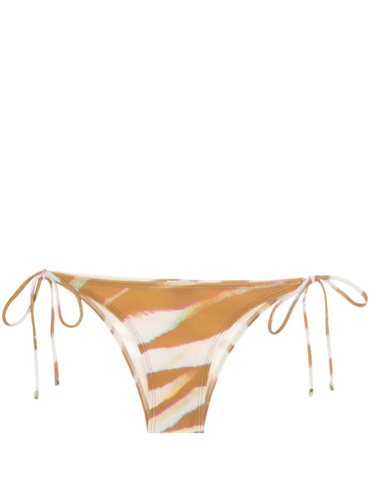 Animal-Pattern Side-Tie Bikini Bottoms