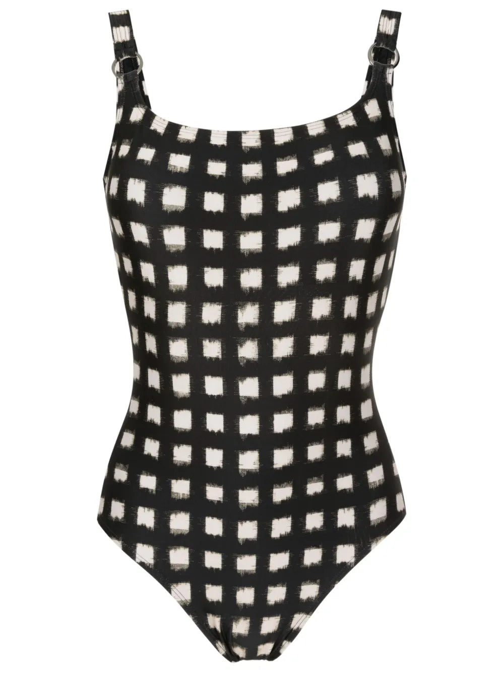Vichy Open-Back Swimsuit