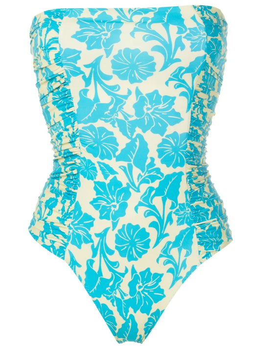 Floral-Print Detachable-Strap Swimsuit