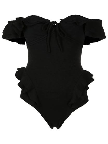Off-Shoulder Ruffled Swimsuit