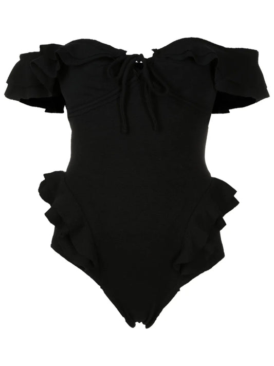 Off-Shoulder Ruffled Swimsuit