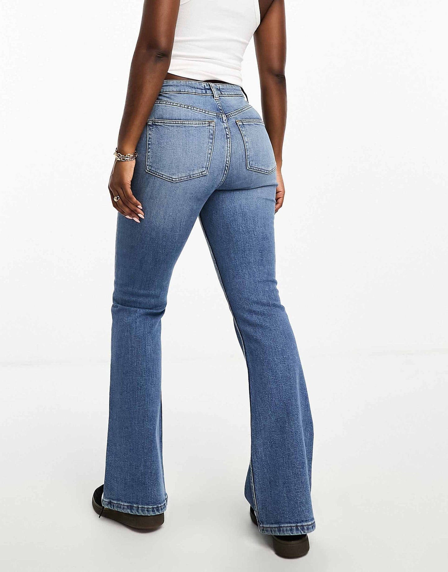 Hourglass Mid Rise Flare Jeans