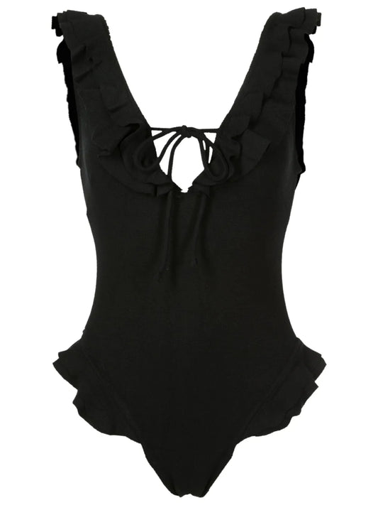 Scoop Back Frilled Swimsuit