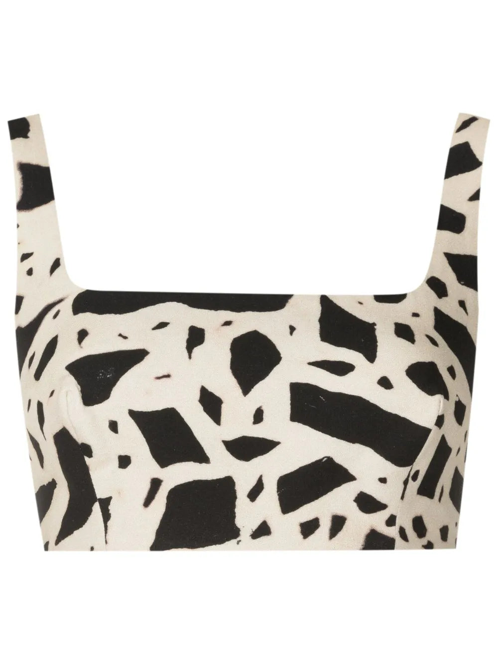 Elos Abstract-Print Crop Top