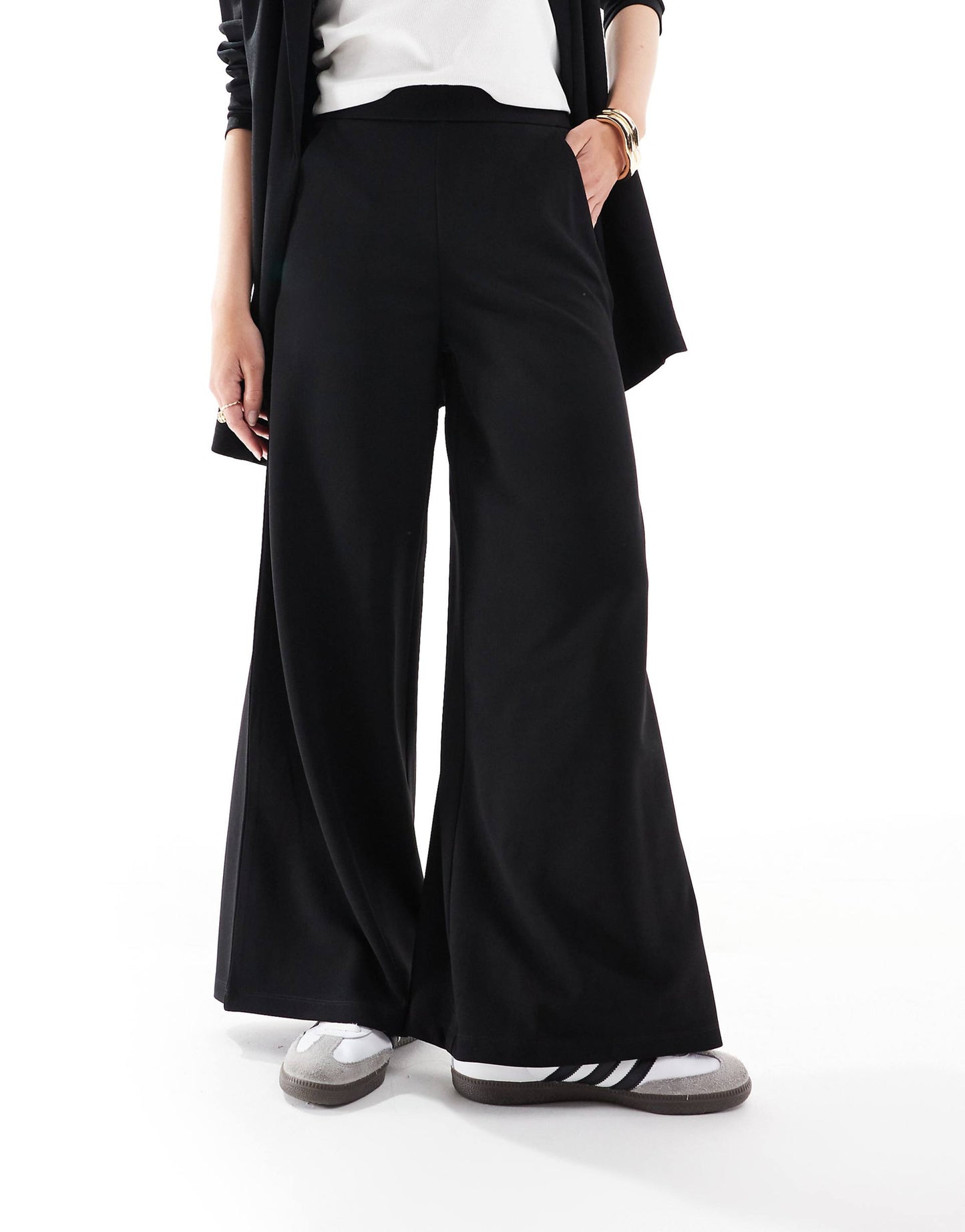 Wide Leg Tailored Trousers Co-Ord