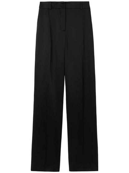 Pressed-Crease Flared Trousers